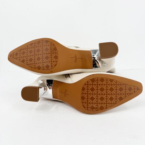 Linea Paolo Womens Jaime Boots Size 8.5M Cream Knee High Heels Leather NWOB - Picture 10 of 11